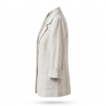 Allsaints Leather - Minav | Linen Blend Single-Button Blazer Women