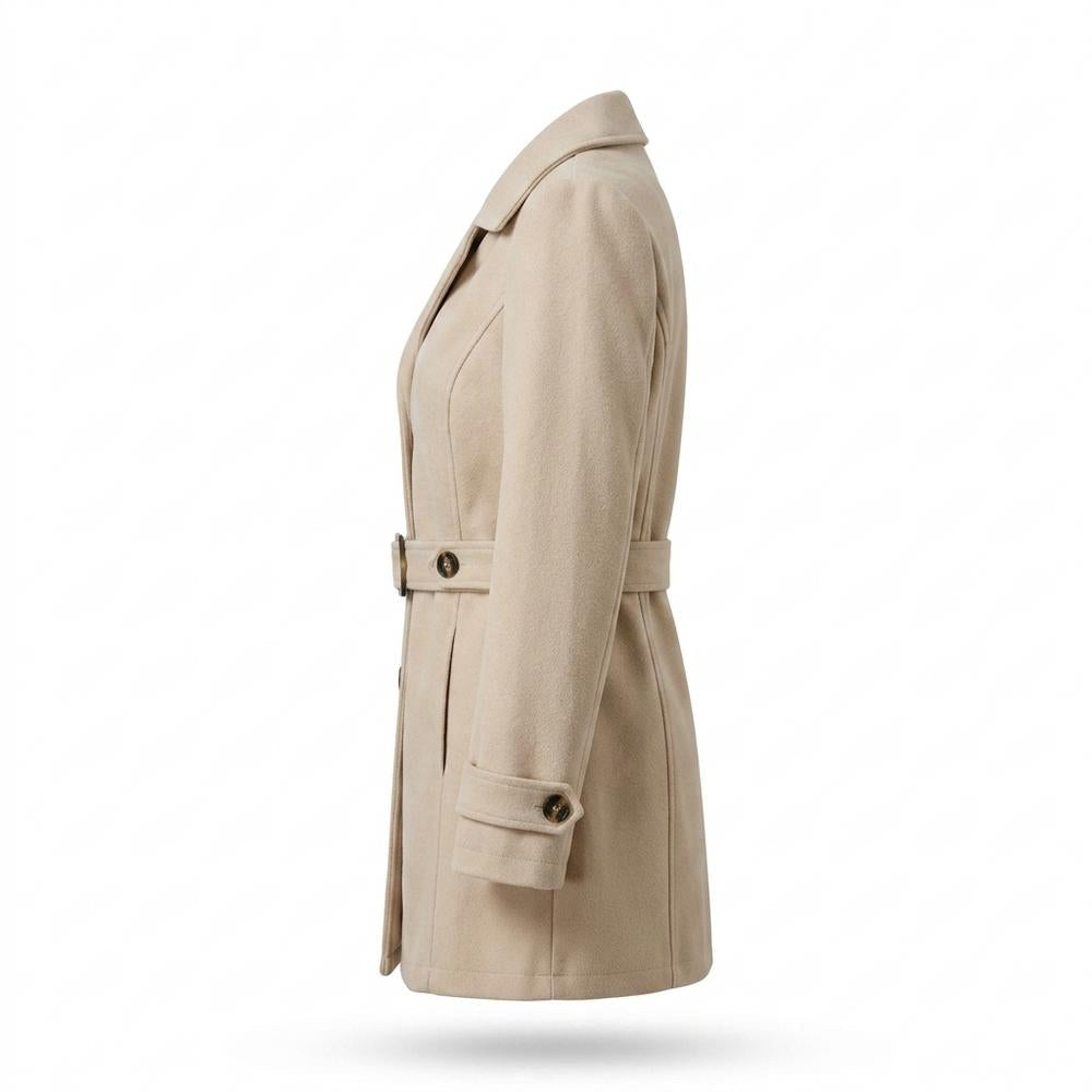 Allsaints Leather - Elmon | Single-Breasted Belted Coat Women