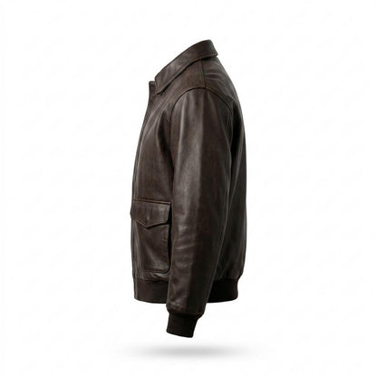 Allsaints Leather - Eamok | Zip-Up Rib-Knit Leather Jacket Men