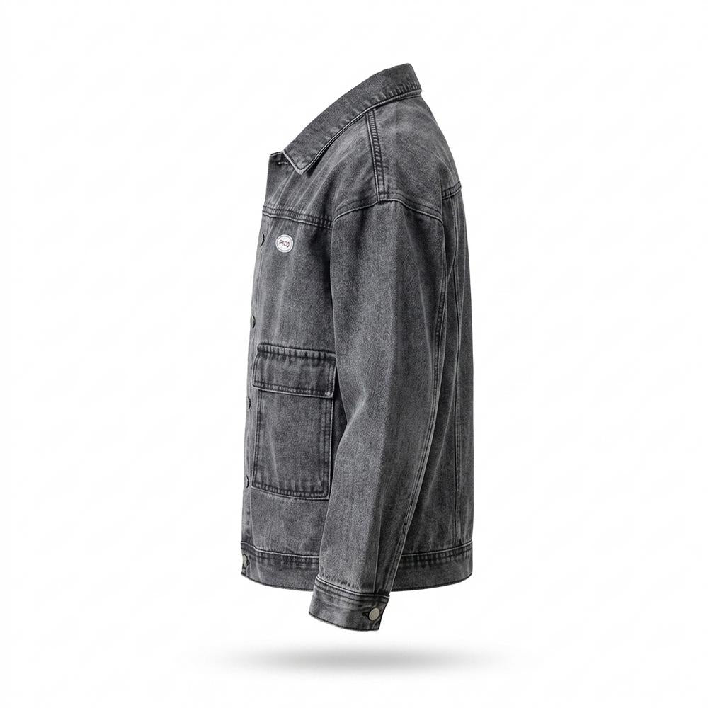 Allsaints Leather - Ellin | Washed-Out Button-Front Denim Jacket Men