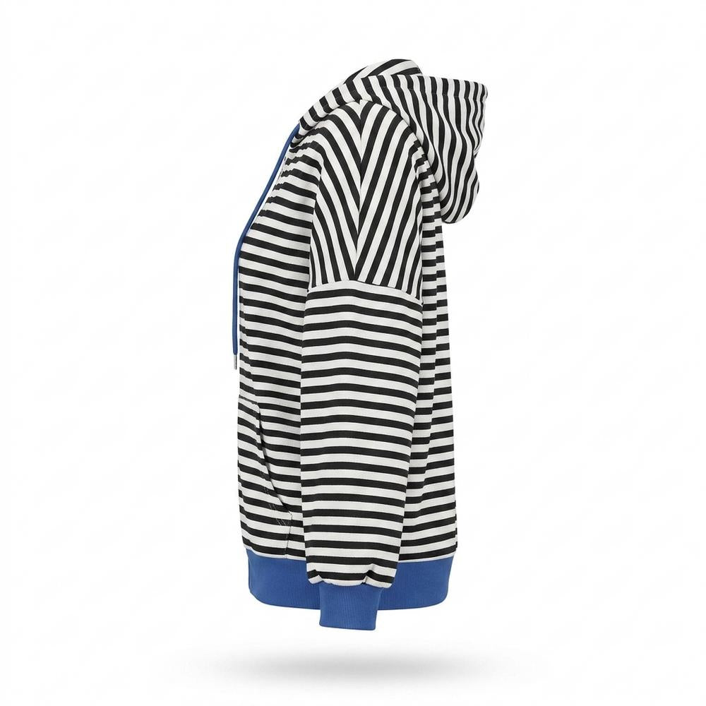 Allsaints Leather - Rosil | Striped Zip-Up Hoodie Women