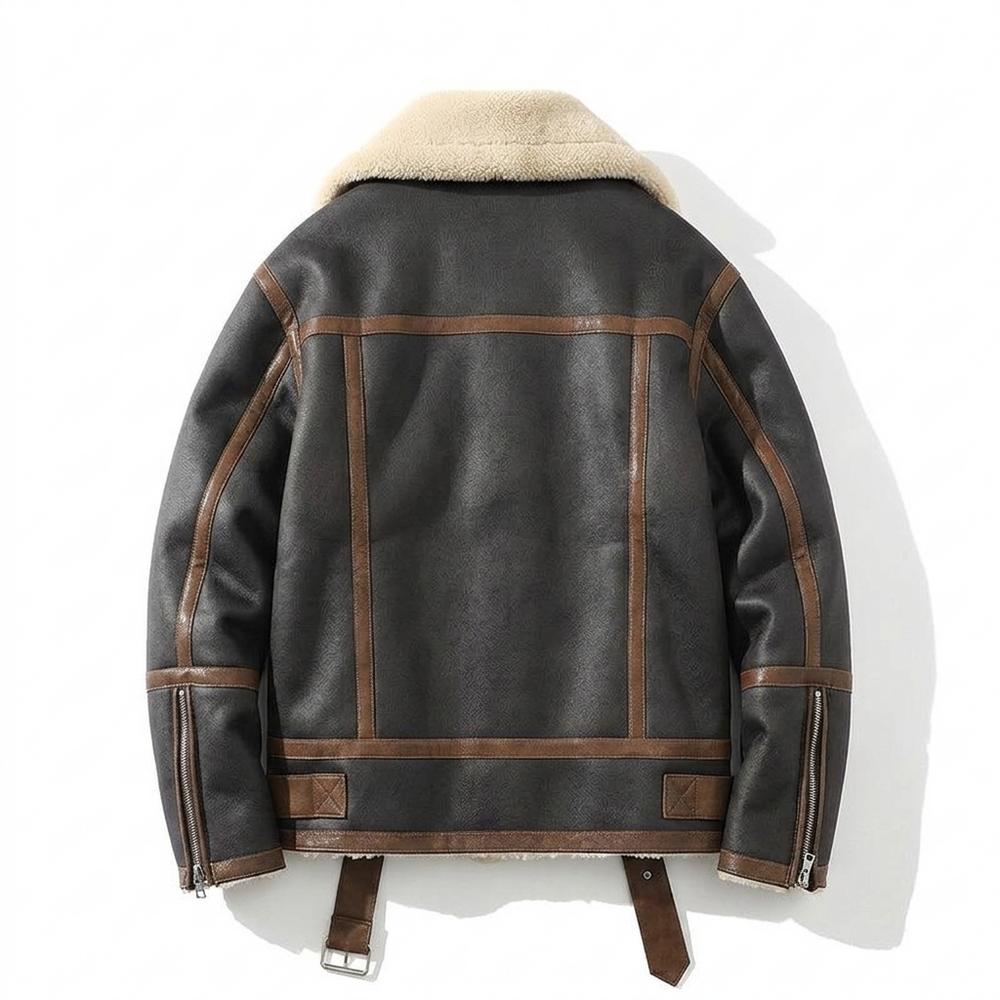 Allsaints Leather - Matir | Shearling-Lined Asymmetrical Jacket Men