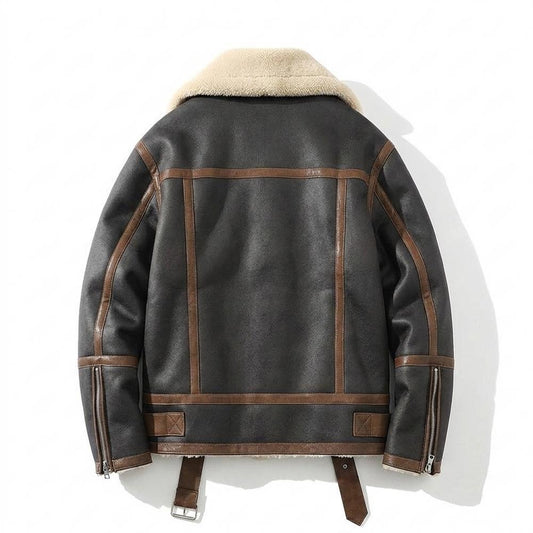 Allsaints Leather - Matir | Shearling-Lined Asymmetrical Jacket Men