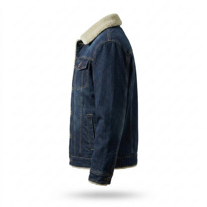 Allsaints Leather - Cobam | Fleece-Lined Button-Up Denim Jacket Men
