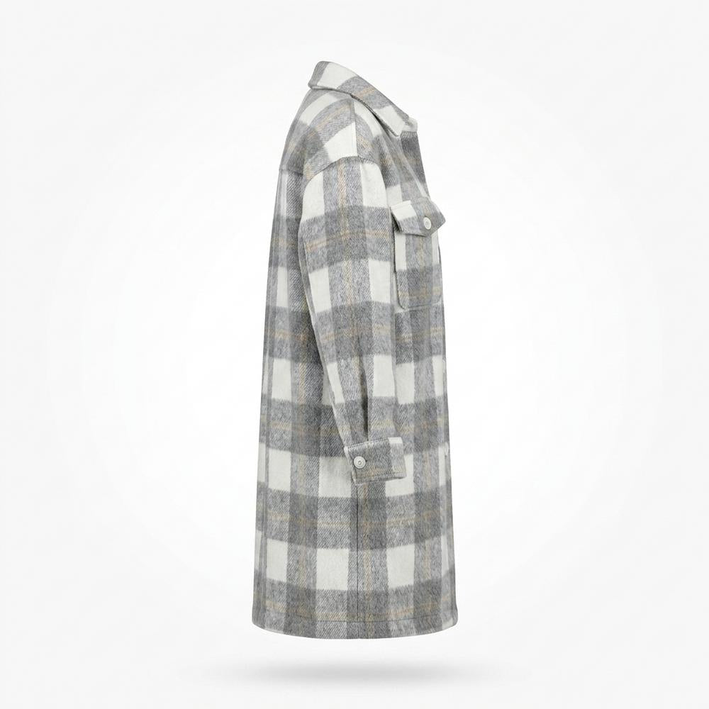 Allsaints Leather - Armer | Plaid Longline Coat Women