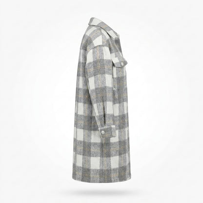 Allsaints Leather - Armer | Plaid Longline Coat Women