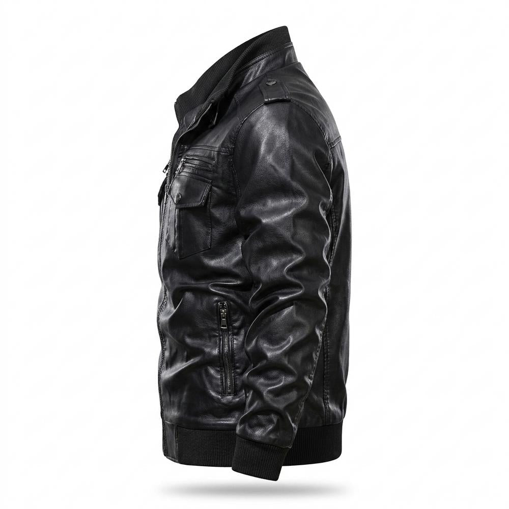 Allsaints Leather - Rabid | Zip-Up Fitted Leather Jacket Men