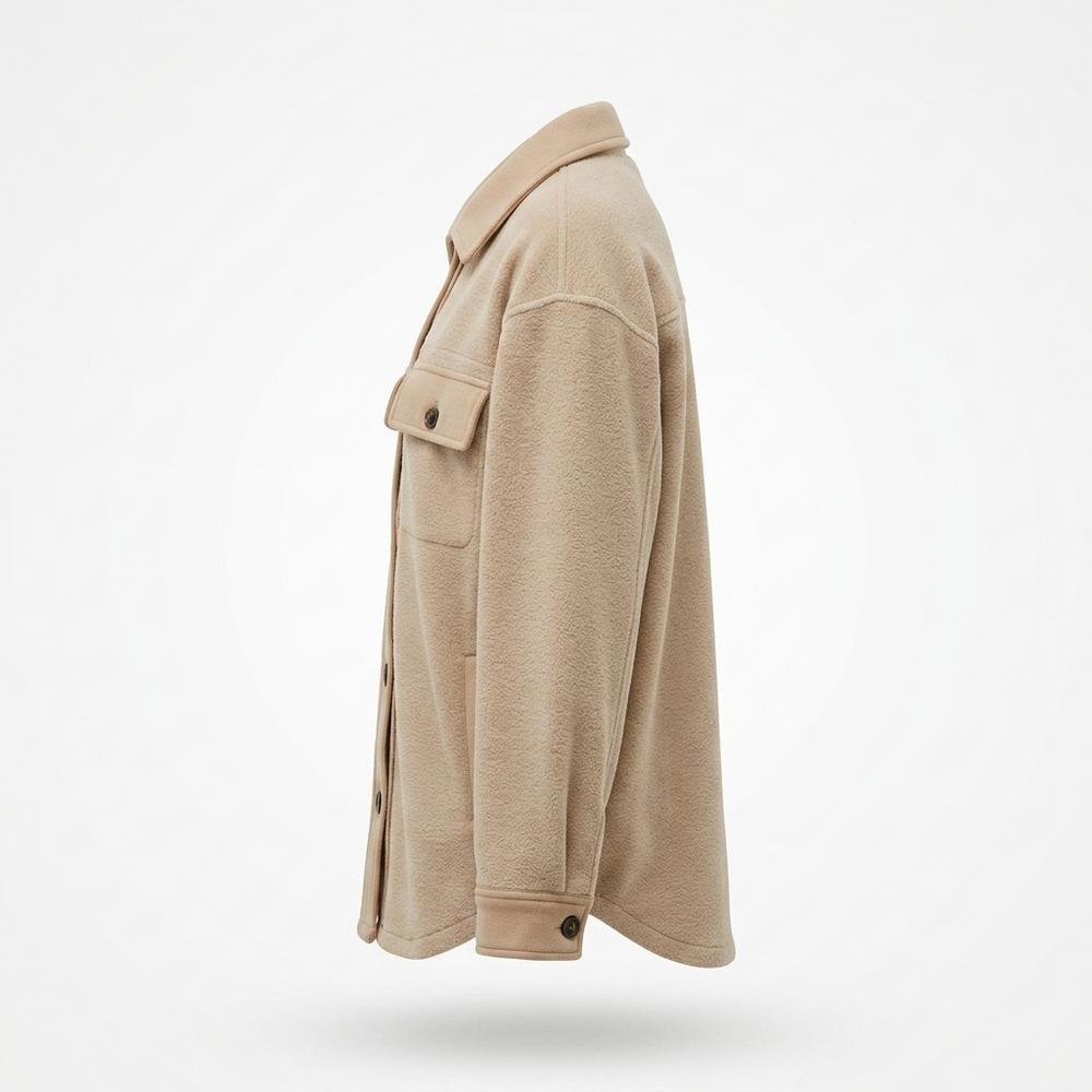 Allsaints Leather - Visil | Button-Front Fleece Jacket Women