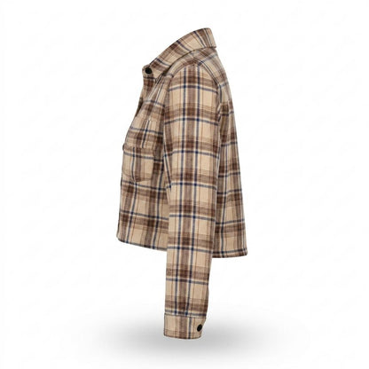 Allsaints Leather - Zemin | Cropped Plaid Jacket Women