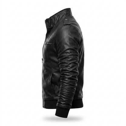 Allsaints Leather - Tivas | Quilted Zip-Up Leather Jacket Men