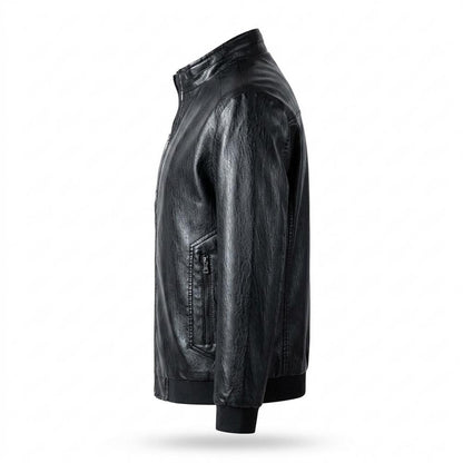 Allsaints Leather - Numat | Stand-Collar Slim-Fit Leather Jacket Men