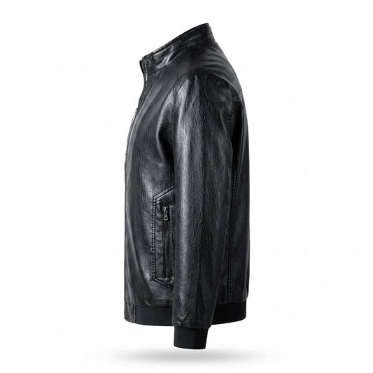 Allsaints Leather - Numat | Stand-Collar Slim-Fit Leather Jacket Men