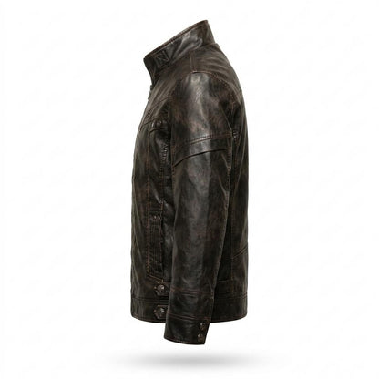 Allsaints Leather - Lizan | Zip-Up Stand-Collar Leather Jacket Men