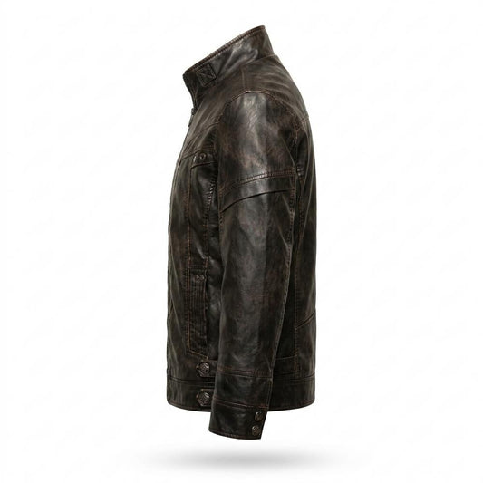 Allsaints Leather - Lizan | Zip-Up Stand-Collar Leather Jacket Men