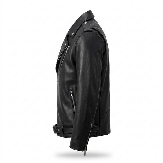 Allsaints Leather - Yoran | Asymmetrical Belted Leather Jacket Men