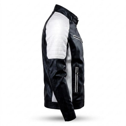 Allsaints Leather - Sowus | Two-Tone Slim-Fit Leather Jacket Men