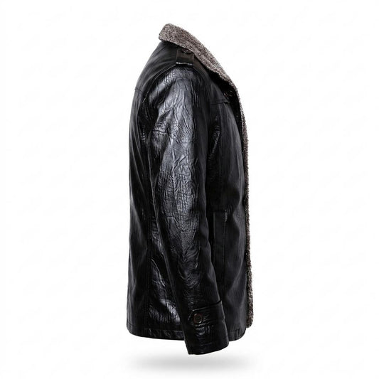 Allsaints Leather - Yepan | Fleece-Lined Textured Leather Jacket Men