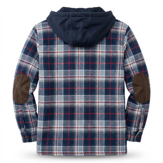 Allsaints Leather - Visen | Hooded Plaid Jacket Men