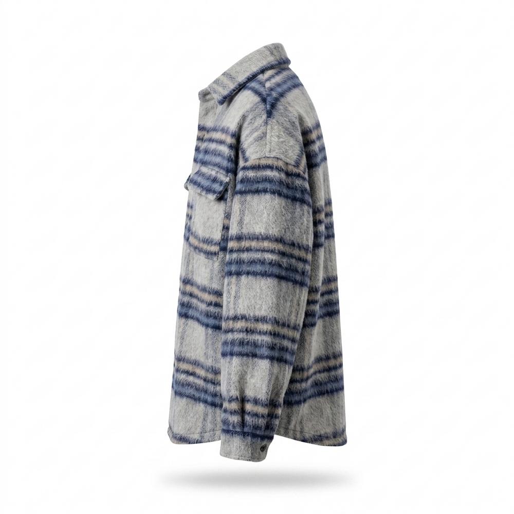 Allsaints Leather - Misel | Plaid Brushed Jacket Men