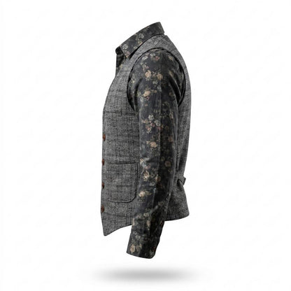 Allsaints Leather - Lalan | Plaid Slim-Fit Vest Men