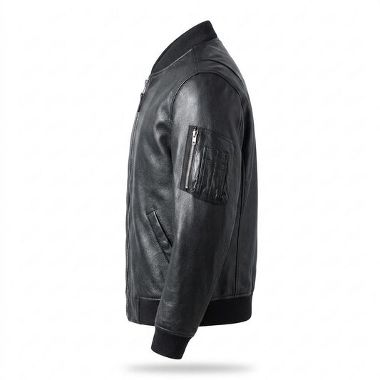 Allsaints Leather - Sudom | Zippered Bomber-Style Leather Jacket Men