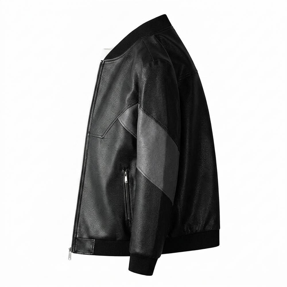 Allsaints Leather - Lozan | Two-Tone Textured Leather Jacket Men