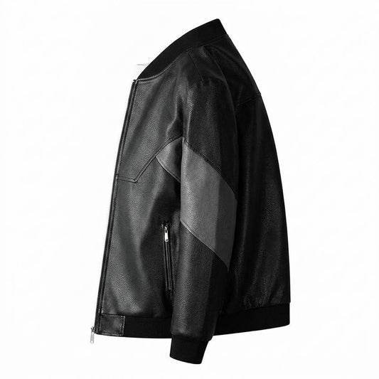 Allsaints Leather - Lozan | Two-Tone Textured Leather Jacket Men