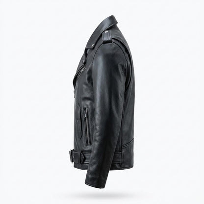Allsaints Leather - Zegov | Asymmetrical Belted Leather Jacket Unisex