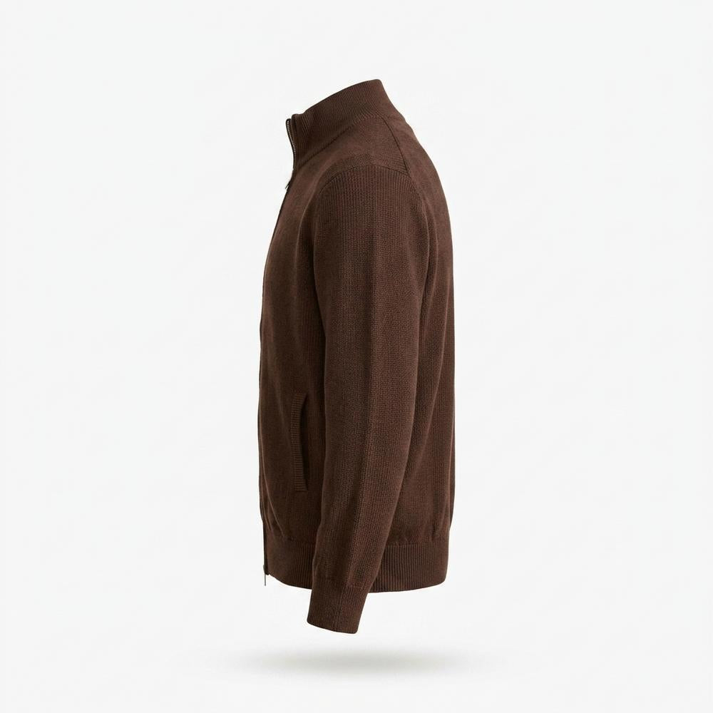 Allsaints Leather - Niver | Zip-Up High-Neck Knit Cardigan Men
