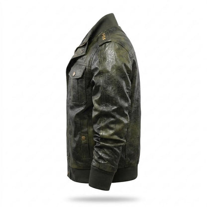 Allsaints Leather - Yovet | Embroidered Slim-Fit Leather Jacket Men