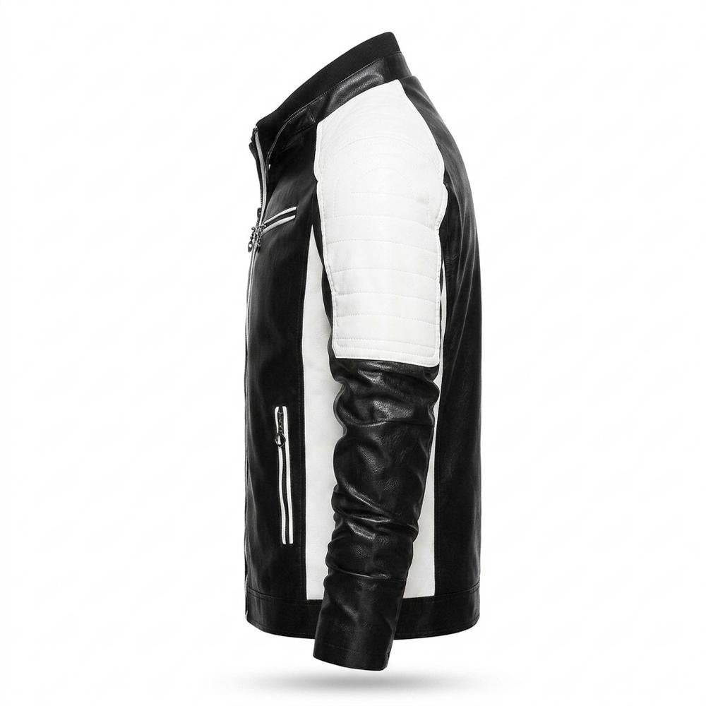 Allsaints Leather - Revek | Quilted Two-Tone Leather Jacket Men