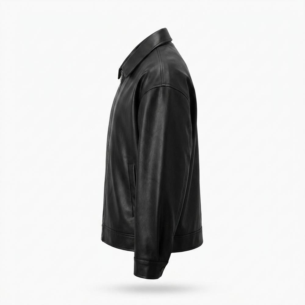 Allsaints Leather - Yoren | Zip-Up Relaxed-Fit Leather Jacket Men
