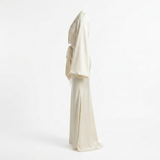 Allsaints Leather - Codar | Tie-Front Long-Sleeved Maxi Dress Women