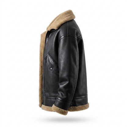 Allsaints Leather - Nivin | Fleece-Lined Zip-Up Jacket Men