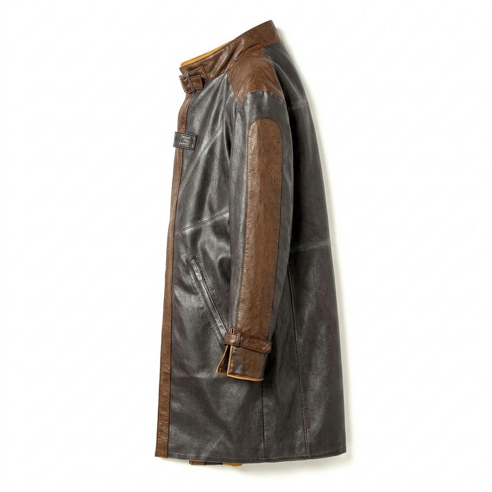 Allsaints Leather - Yifit | Two-Tone Lined Coat Men