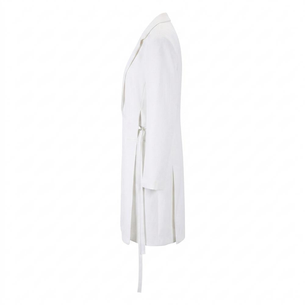 Allsaints Leather - Nirev | Single-Breasted Side-Slit Coat Unisex
