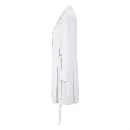 Allsaints Leather - Nirev | Single-Breasted Side-Slit Coat Unisex