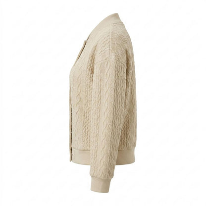 Allsaints Leather - Cosin | Cable-Knit Bomber-Style Jacket Women