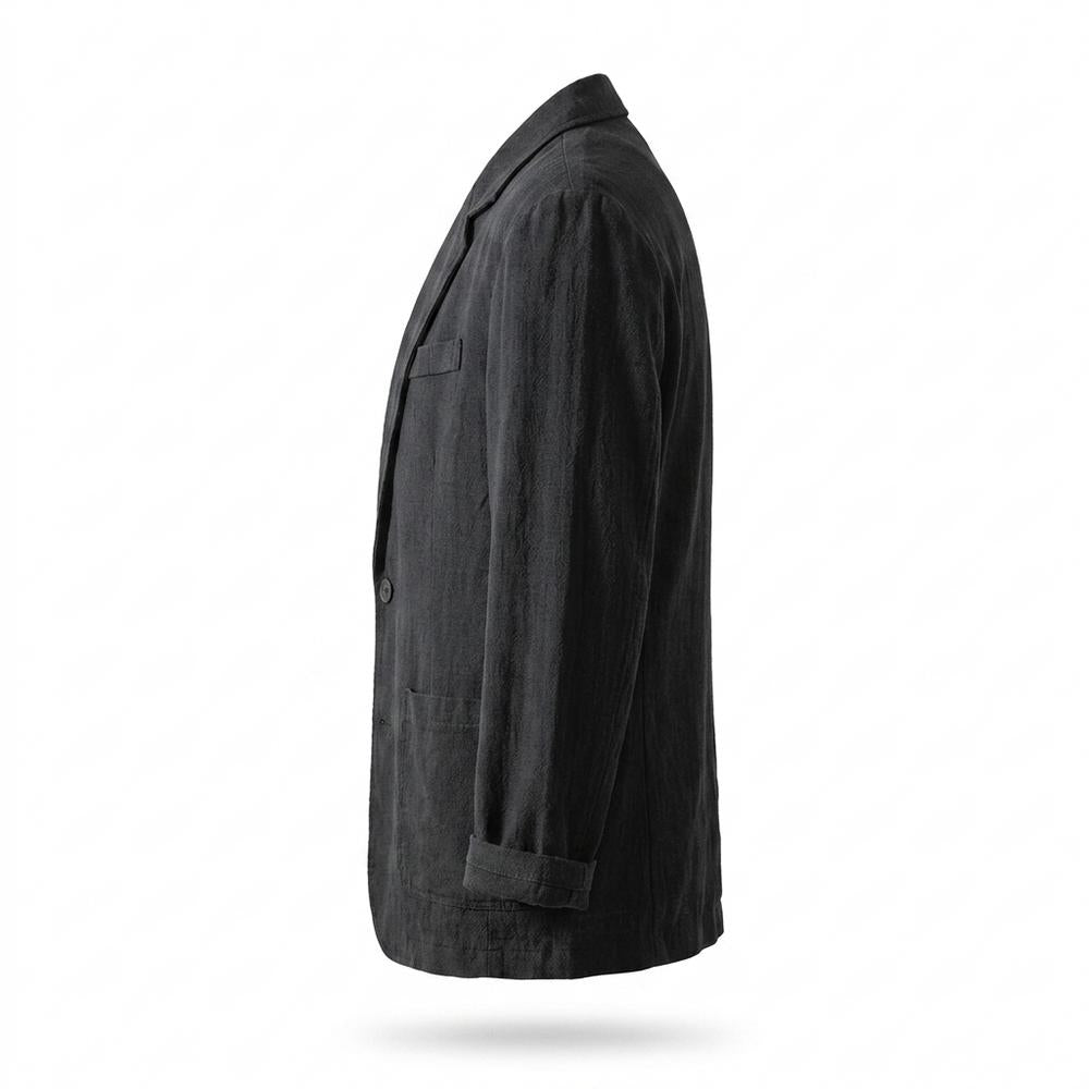 Allsaints Leather - Keser | Textured Single-Breasted Blazer Men