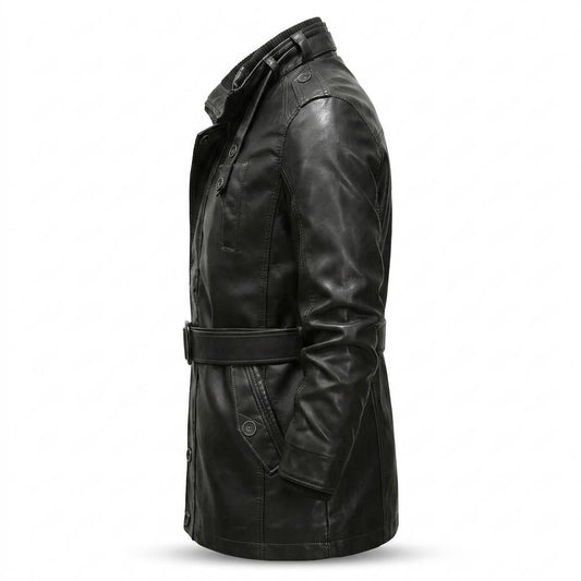 Allsaints Leather - Zalen | Belted Lined Coat Men