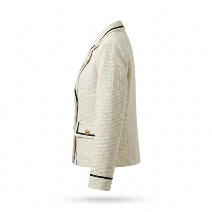Allsaints Leather - Sesin | Textured Contrast-Trim Blazer Women