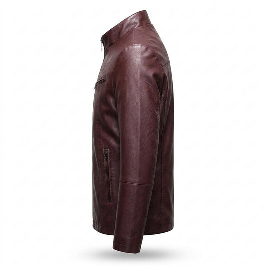 Allsaints Leather - Levan | Lined Stand-Collar Leather Jacket Men