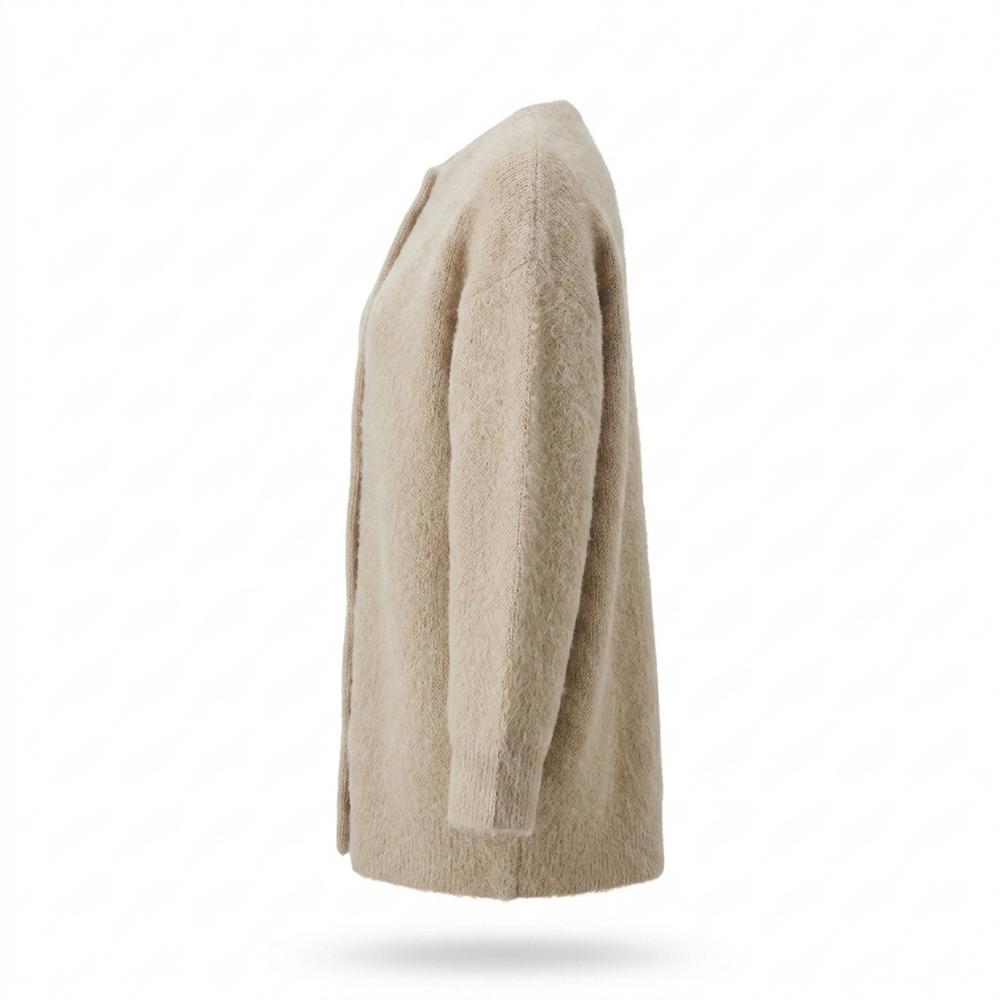 Allsaints Leather - Tadar | Collarless Textured Knit Cardigan Women