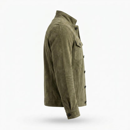Allsaints Leather - Almon | Suede Button-Front Jacket Men