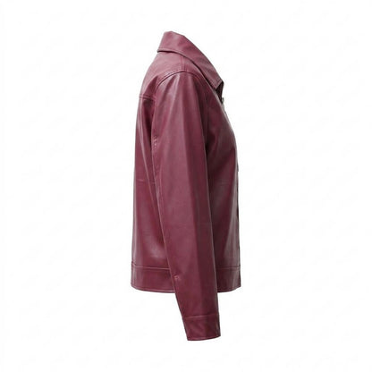 Allsaints Leather - Miren | Zip-Up Collared Leather Jacket Unisex