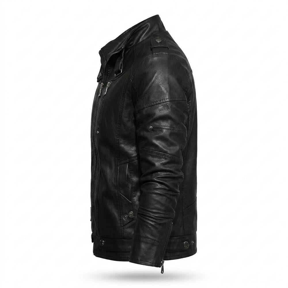 Allsaints Leather - Seven | Zip-Up Fitted Leather Jacket Men