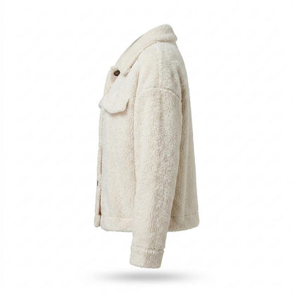Allsaints Leather - Allom | Fleece Button-Up Jacket Women