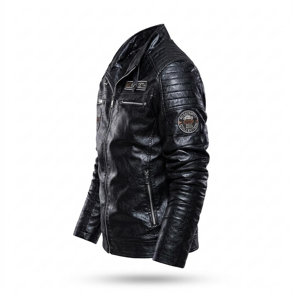 Allsaints Leather - Yotak | Quilted Fitted Leather Jacket Men