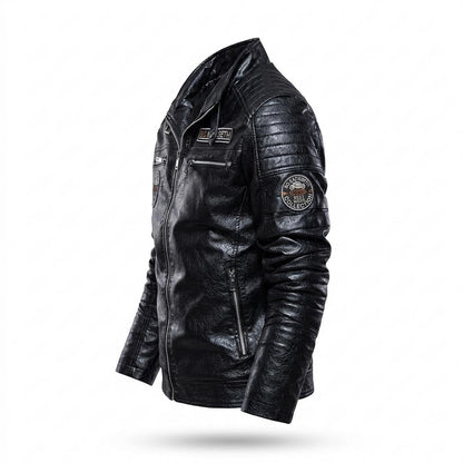 Allsaints Leather - Yotak | Quilted Fitted Leather Jacket Men