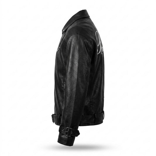 Allsaints Leather - Lemar | Zippered Belted Leather Jacket Men